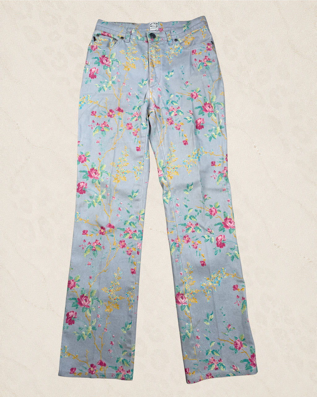 30" Vintage Roberto Cavalli Floral Jeans
