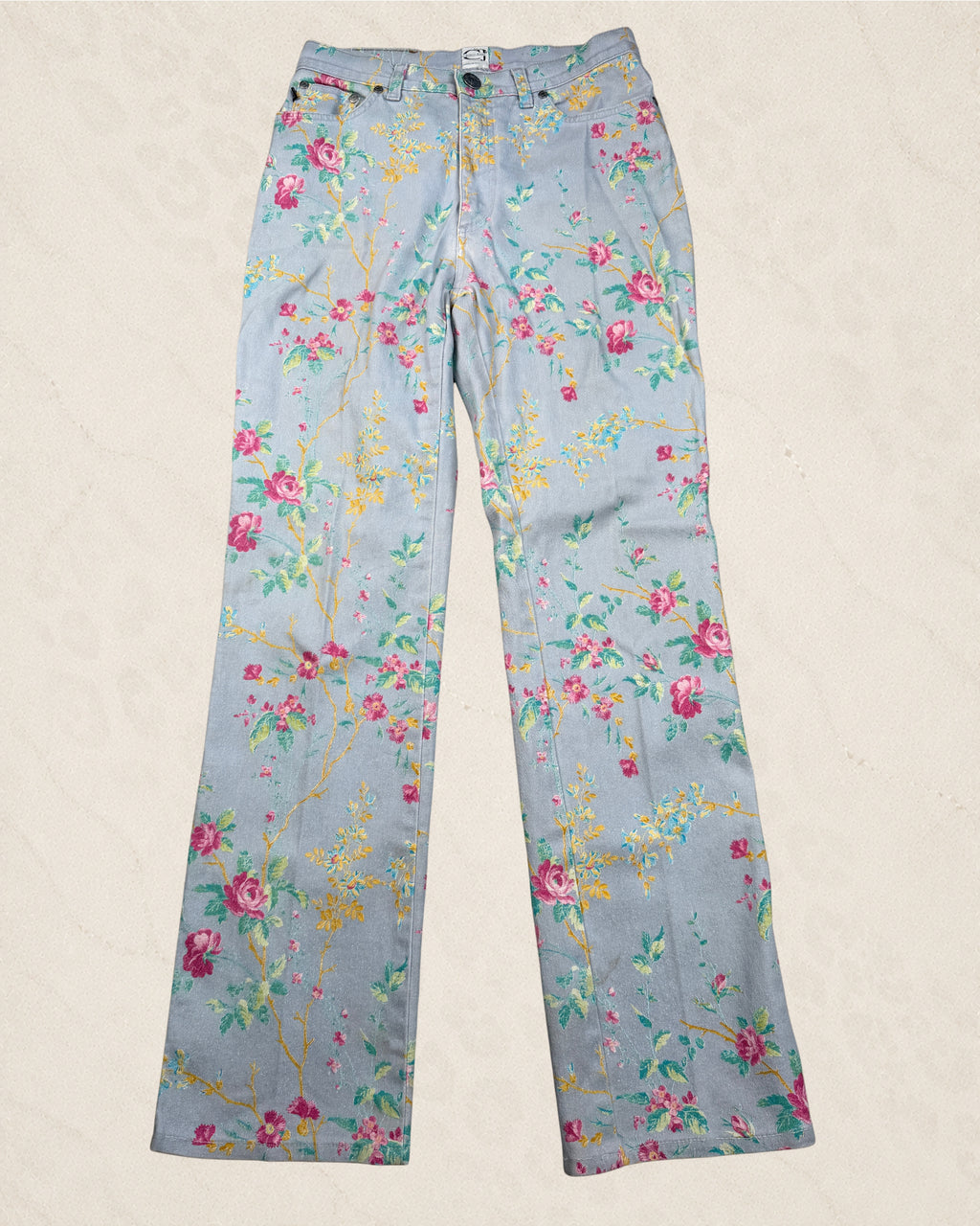30" Vintage Roberto Cavalli Floral Jeans