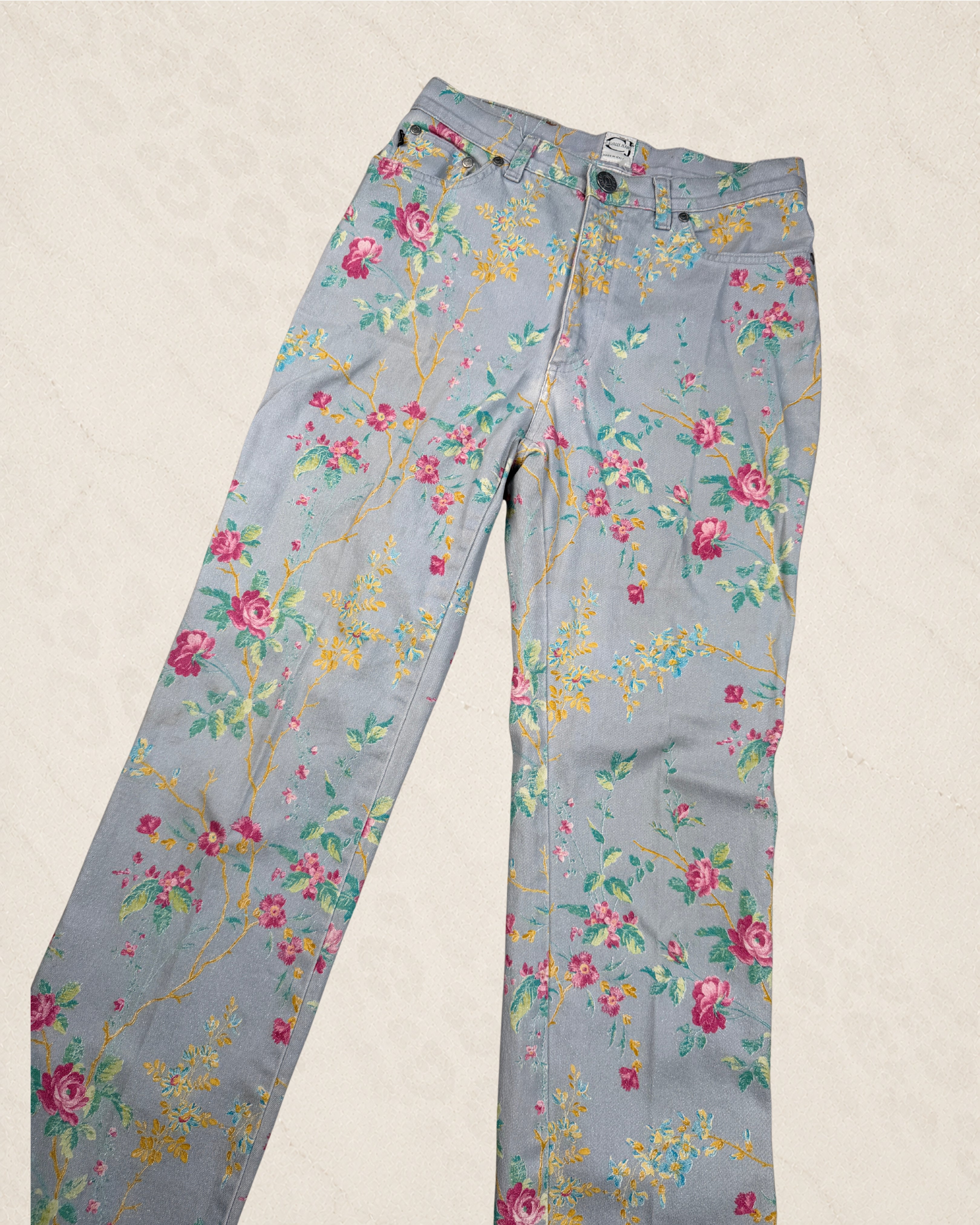 30" Vintage Roberto Cavalli Floral Jeans