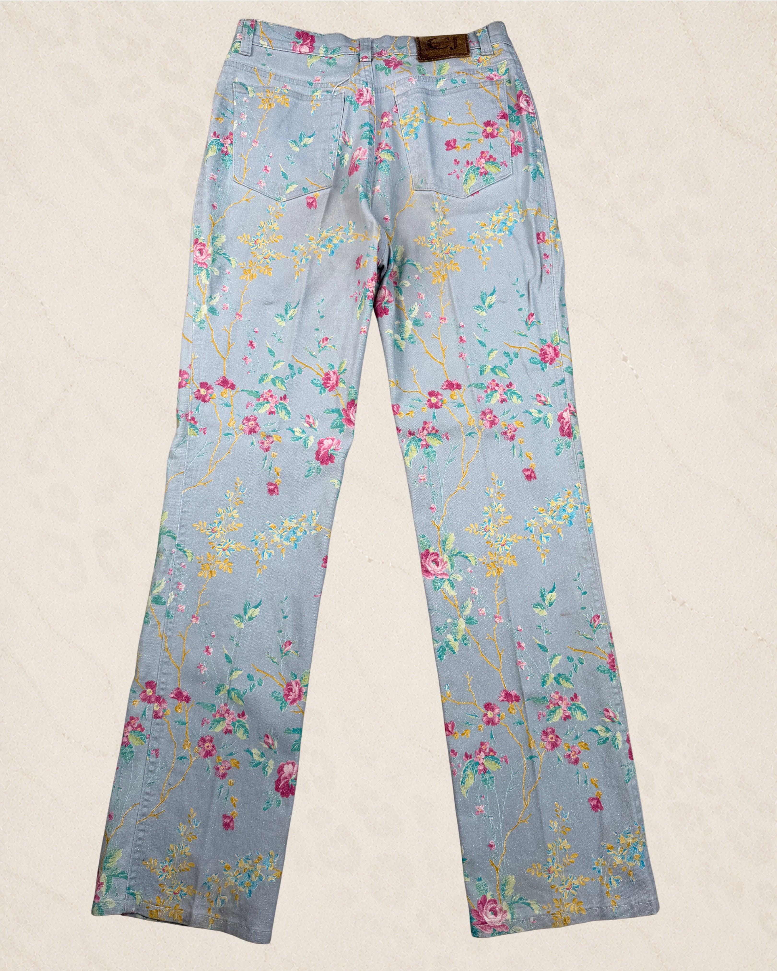 30" Vintage Roberto Cavalli Floral Jeans