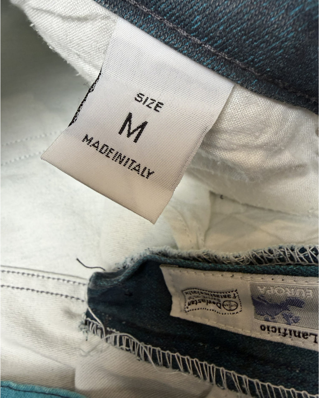 (M 31") FW2000 Roberto Cavalli Blue Frangipani Spectrum Pants