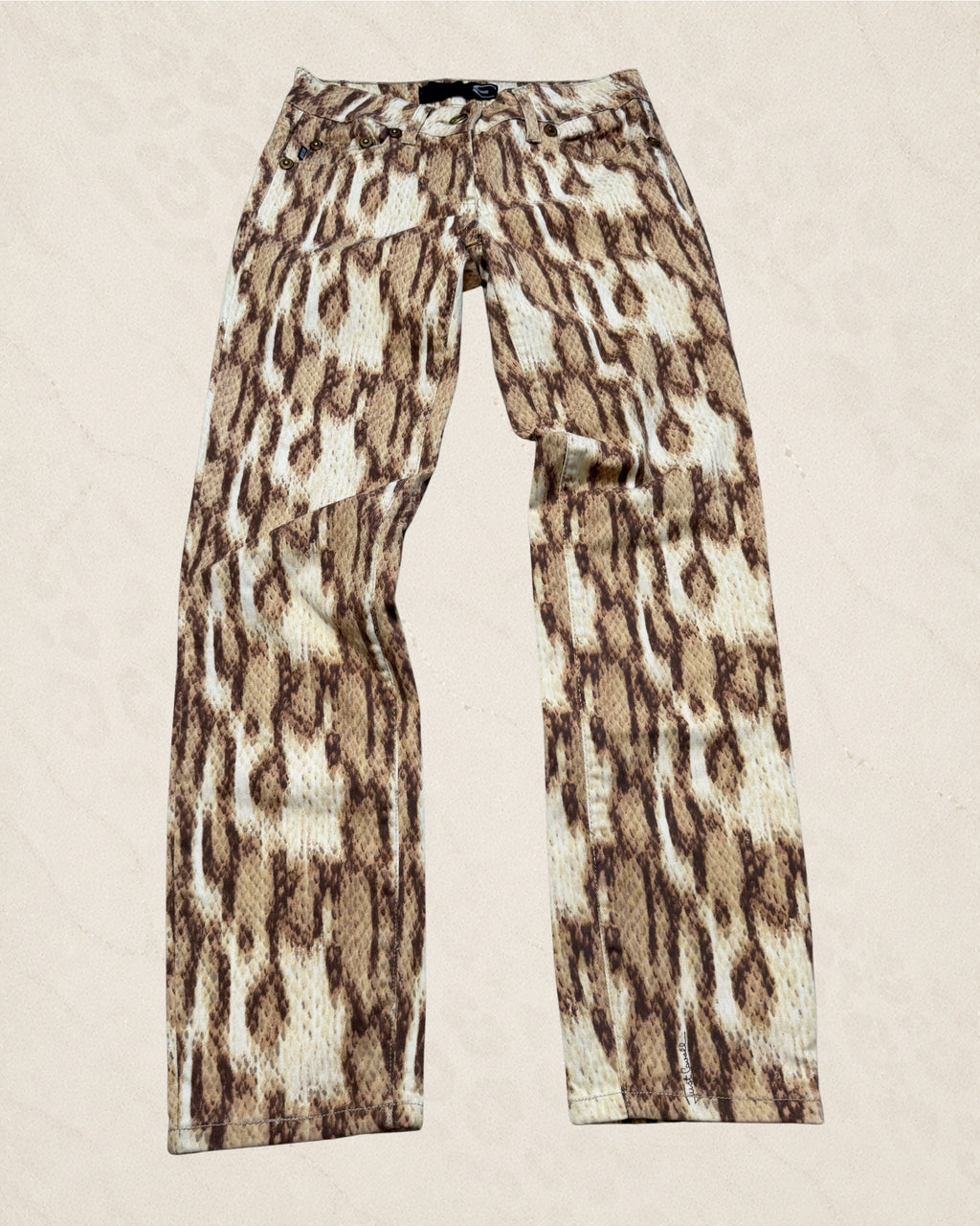 (Size 24) XS Just Cavalli Cheetah Print Jeans