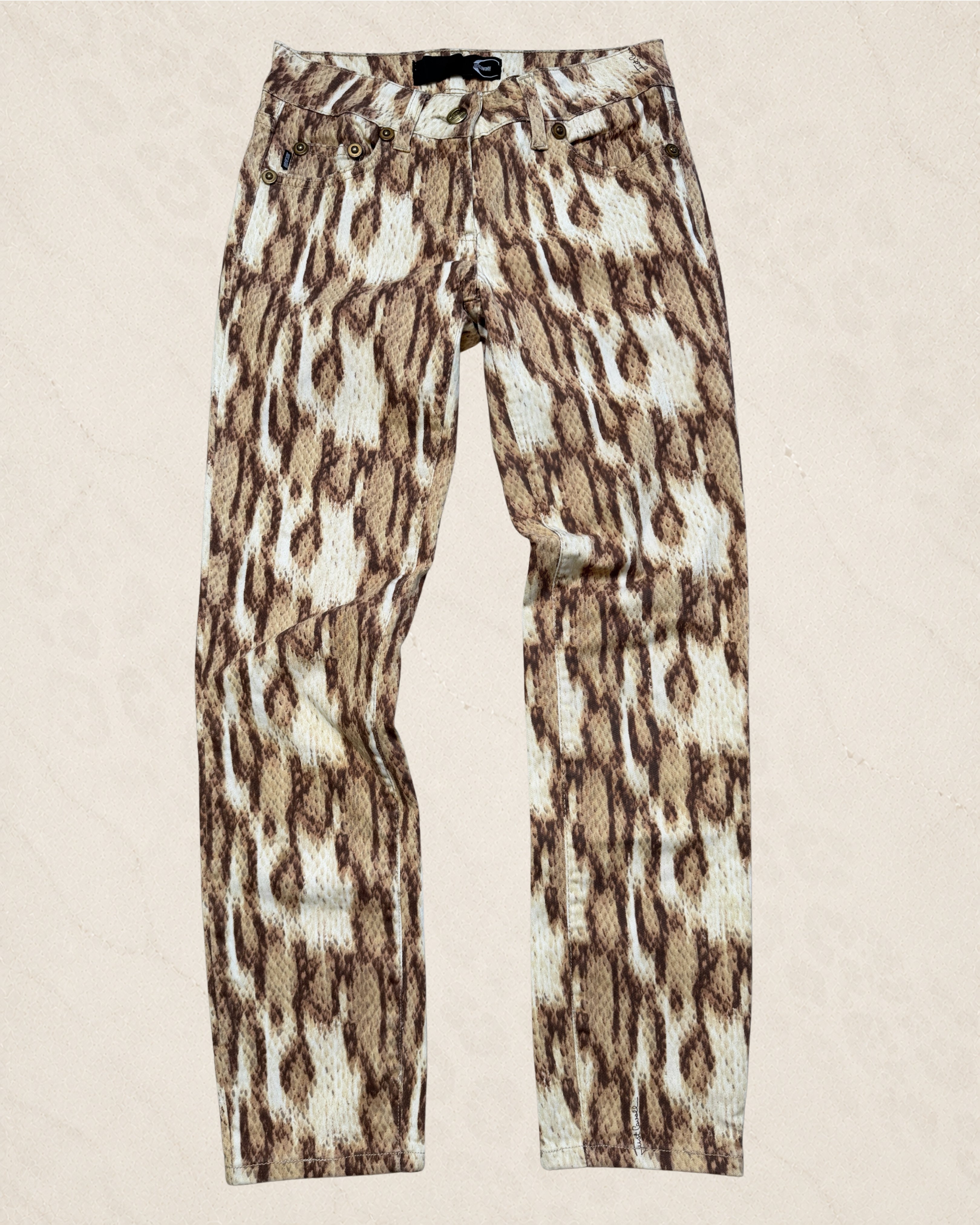(Size 24) XS Just Cavalli Cheetah Print Jeans