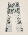 Size 27 Roberto Cavalli Floral Hand Painted Jeans