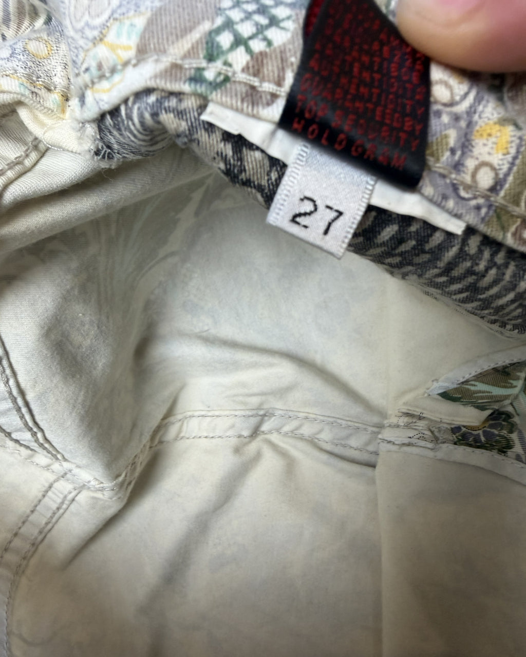 Size 27 Roberto Cavalli Floral Hand Painted Jeans
