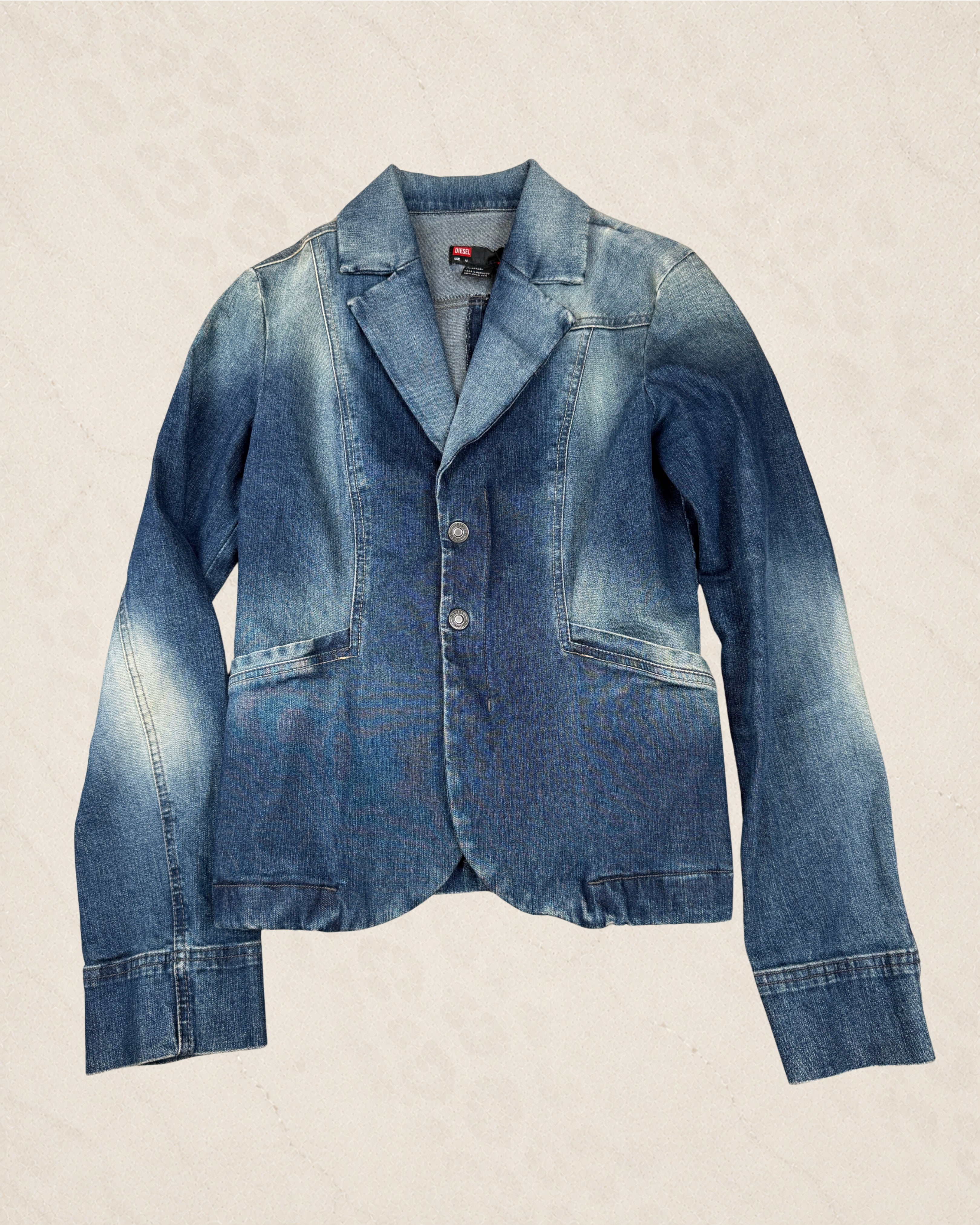 (M) Vintage Diesel Denim Blazer Jacket