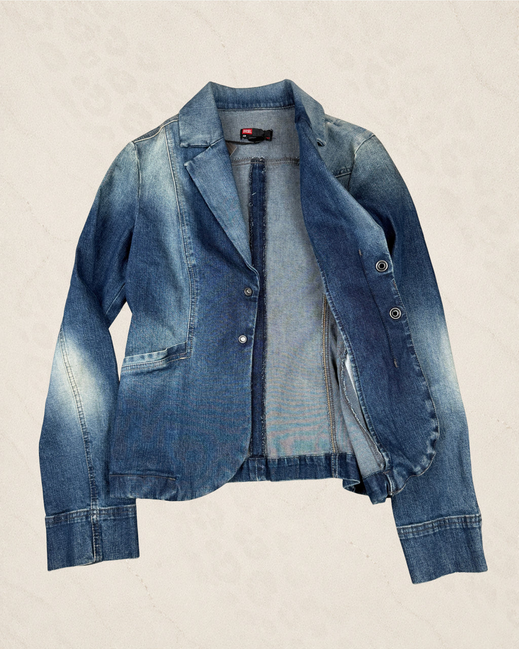 (M) Vintage Diesel Denim Blazer Jacket