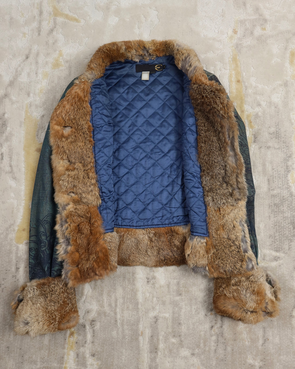 Roberto Cavalli Fur and Denim Jacket